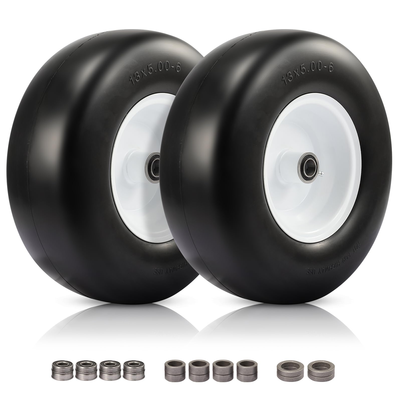 Amazon.com : 13x5.00-6 Flat Free Lawn Mower Tire, 13x5-6 Zero Turn